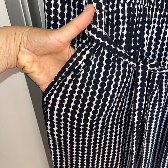 Marimekko Uniqlo Womens Jumpsuit Size M Black Dotted Long Sleeve Pure Rayon New - Picture 10 of 12